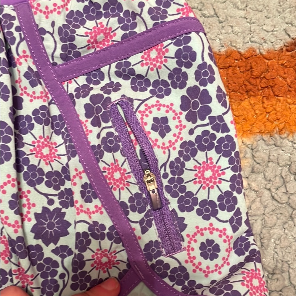 Floral Purple Women's Shorts - Picture 3 of 4